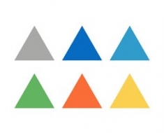 Háromszög 40 cm - UV színekben