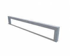 Little straight rail - profile rectangle