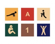 Négyzet grafikával 50 cm - standard színekben