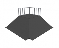 2x Bank ramp 90deg pyramid