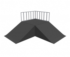 2x Bank ramp 90deg