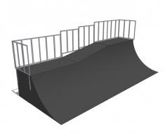 Quarter pipe two-level