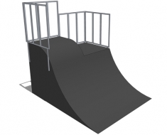 Quarter pipe + roll-in