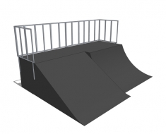 Quarter pipe + bank ramp