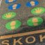 Kör grafikával BAL TENYÉR 30 cm - standard színekben