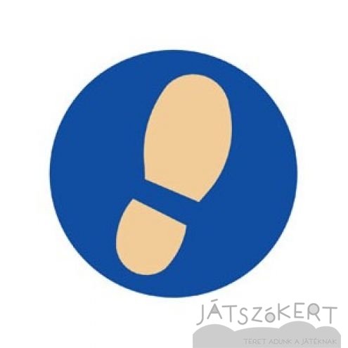 Kör grafikával JOBB LÁBNYOM 30 cm - UV színekben