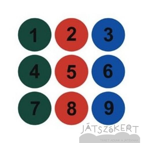 Kör számokkal 1-9 szett 50 cm - vegyes színekben